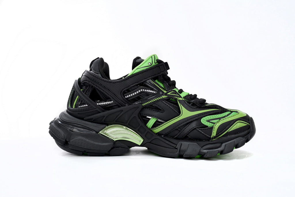 Balenciaga men's shoes  Track.2 Sneakers   balenciaga runners Black and green