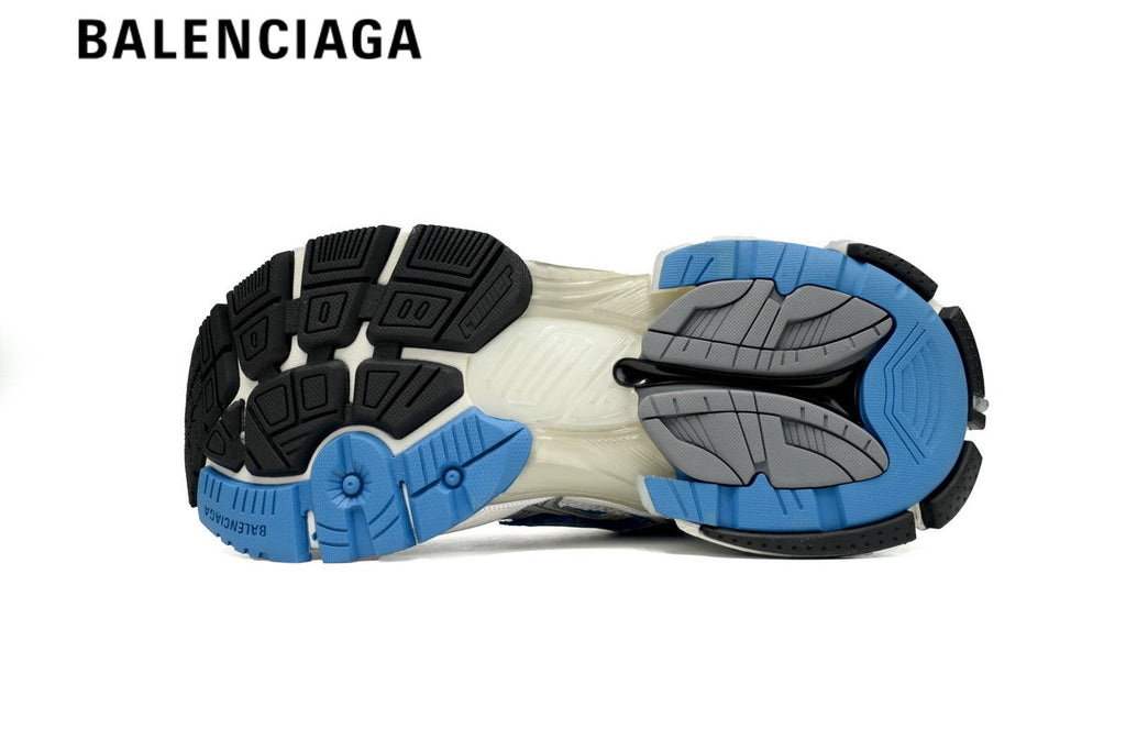 Balenciaga Runner men's shoes  women sneakers White Blue