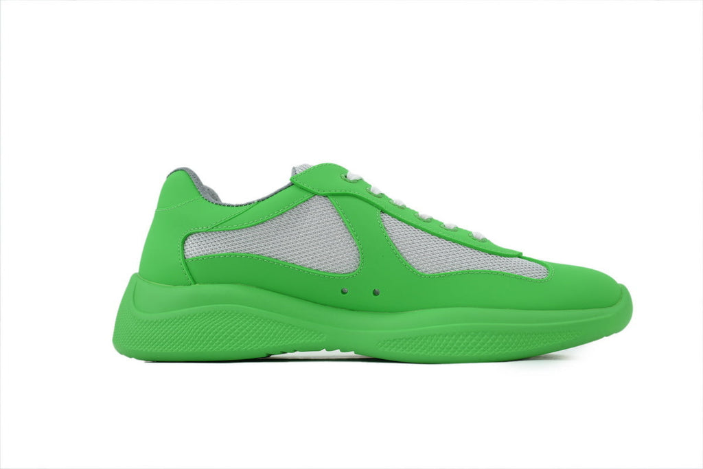 Prada America's Cup Sneakers slip ons womens  prada designer mens shoes Green-gray