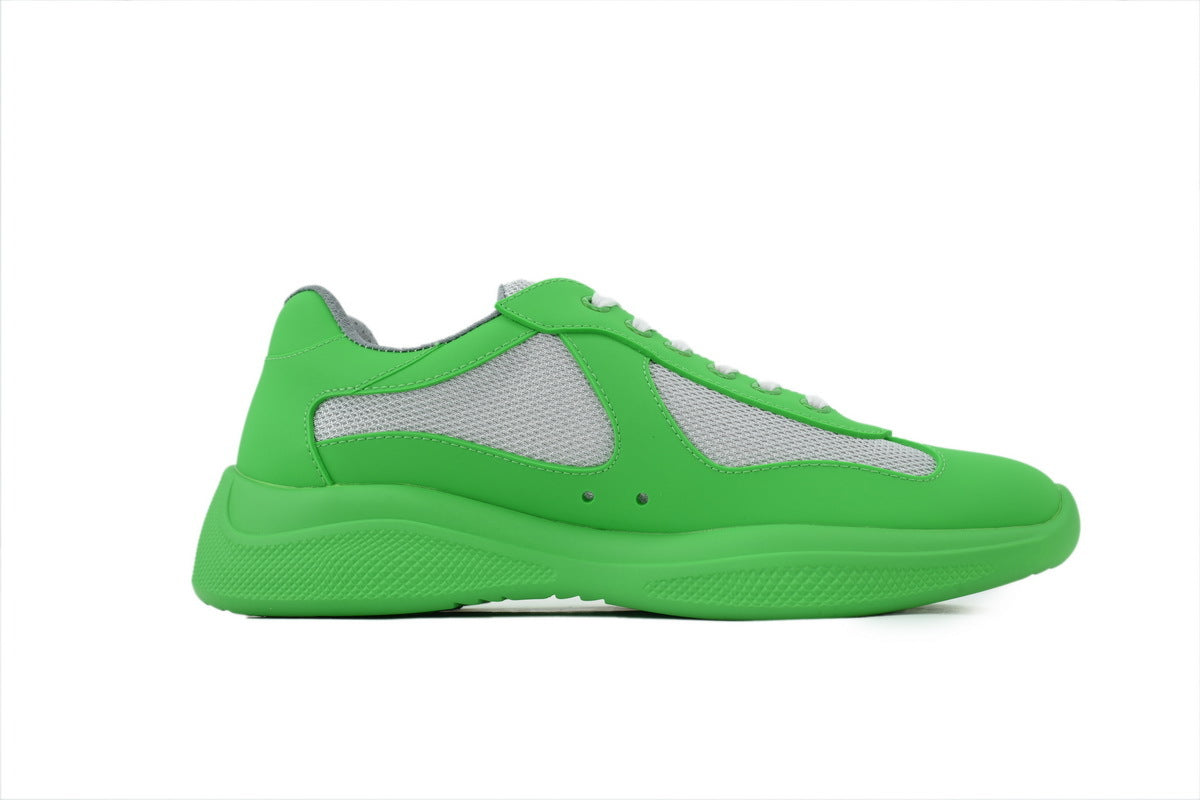 Prada America's Cup Sneakers slip ons womens  prada designer mens shoes Green-gray
