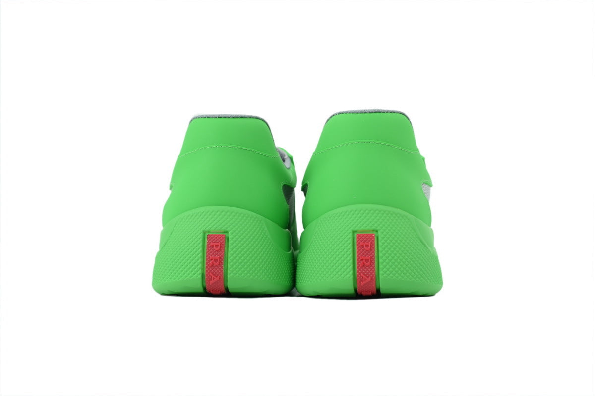 Prada America's Cup Sneakers slip ons womens  prada designer mens shoes Green-gray