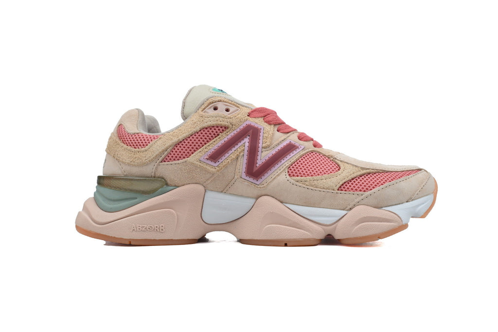 New Balance 9060 Women's & Men's Beige Pink Chunky Retro Sneakers