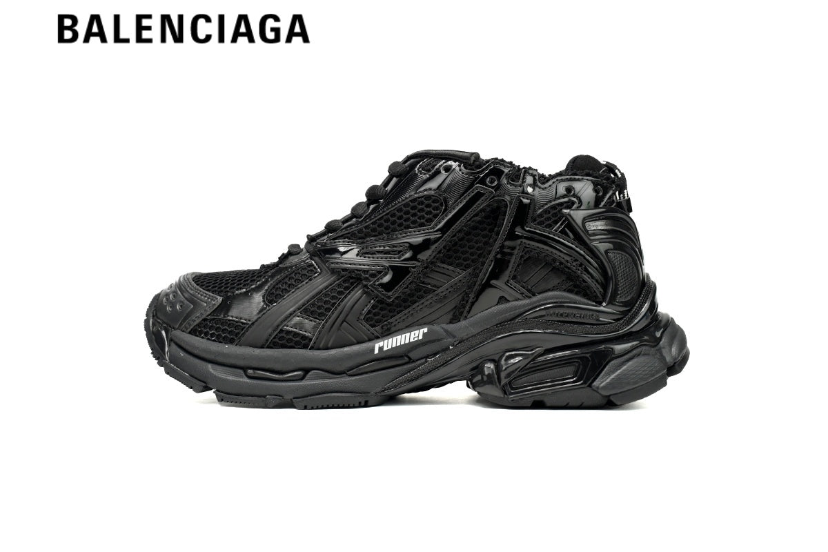 Balenciaga Runner men's shoes  women sneakers Black