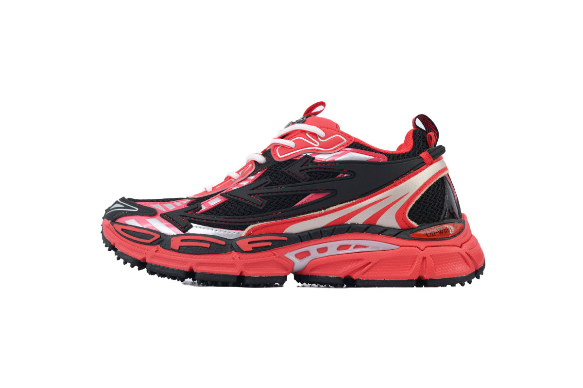 Off-White Be Right Back Women's Men's Shoes | Black & Red Mesh Retro Sneakers