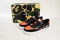 A BATHING APE BAPE STA Black & Orange Shark Graphic Sneakers | Women's & Men's Skate-Inspired Shoes