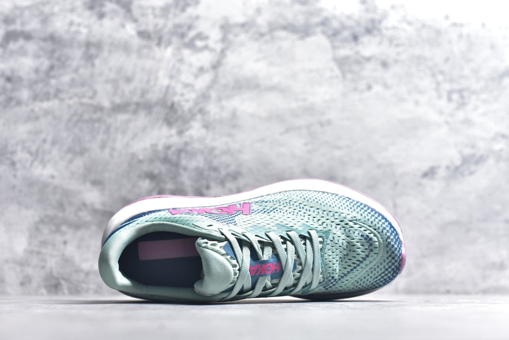 HOKA Rincon 4 Women's Men's Shoes | Mint Green, Navy & Pink Mesh Running Sneakers