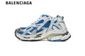 Balenciaga Runner men's shoes  women sneakers White Blue