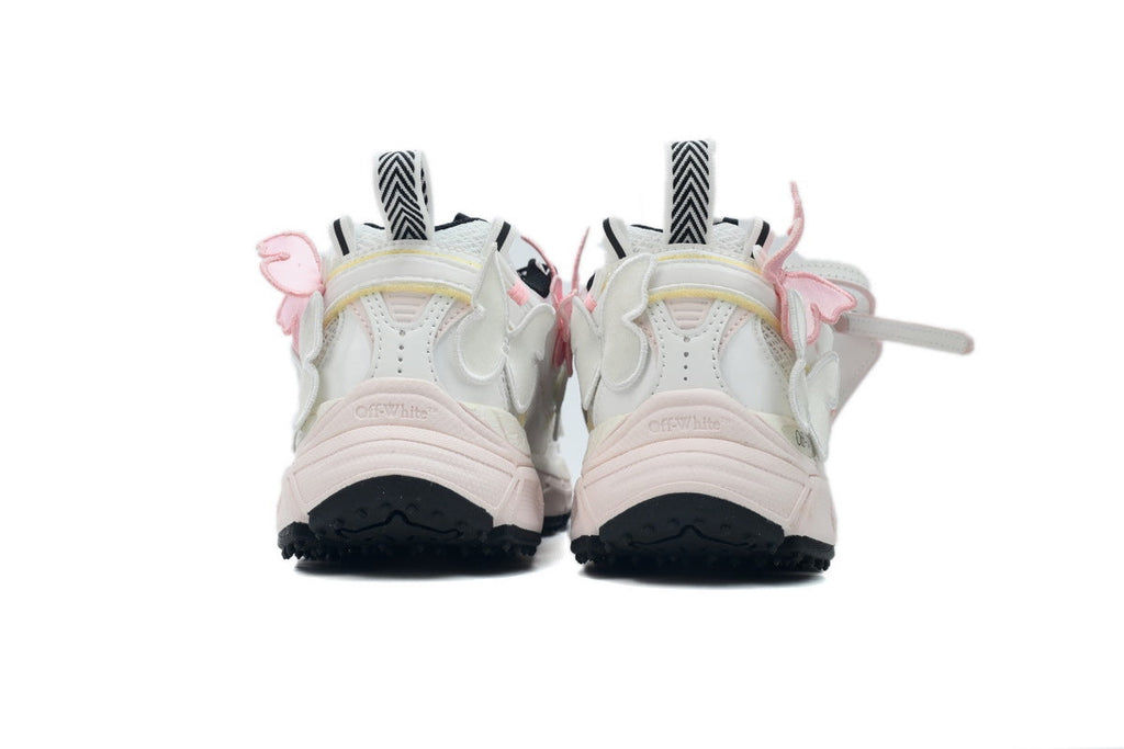 Off-White Be Right Back Women's Men's Shoes | White & Pink Butterfly Mesh Retro Sneakers