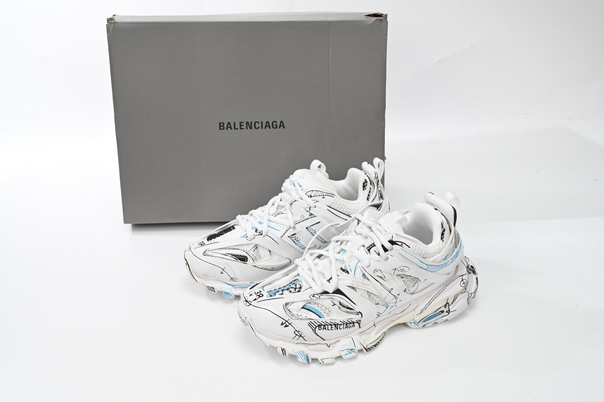 Balenciaga men's shoes Track Sneaker  balenciaga runners  White