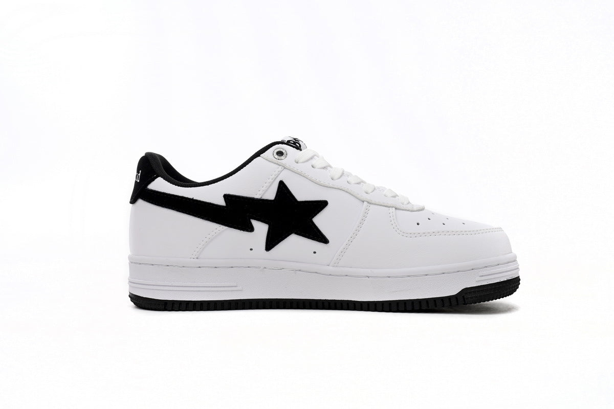 A BATHING APE BAPE STA White & Black Sneakers | Women's & Men's Skate-Inspired Shoes
