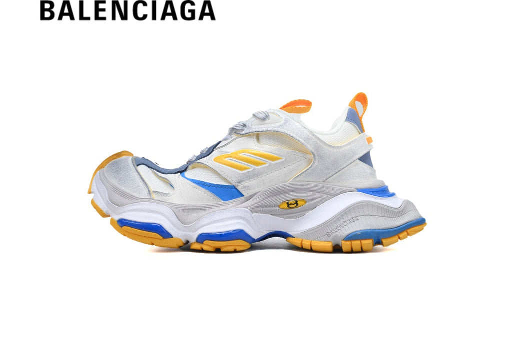 Balenciaga Cargo men's shoes  women sneakers White Yellow Blue