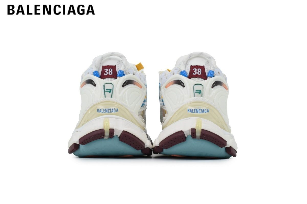 Balenciaga Runner men's shoes  women sneakers— White Multicolor