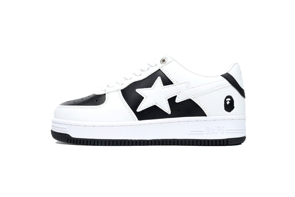 A BATHING APE BAPE STA White & Black White-Star Sneakers | Women's & Men's Skate-Inspired Shoes