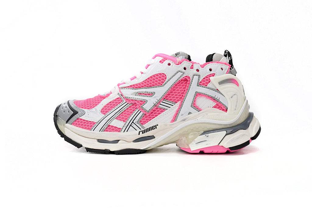 Balenciaga men's shoes Track Runner Sneaker – Distressed Low-Top  balenciaga runners Off-white pink