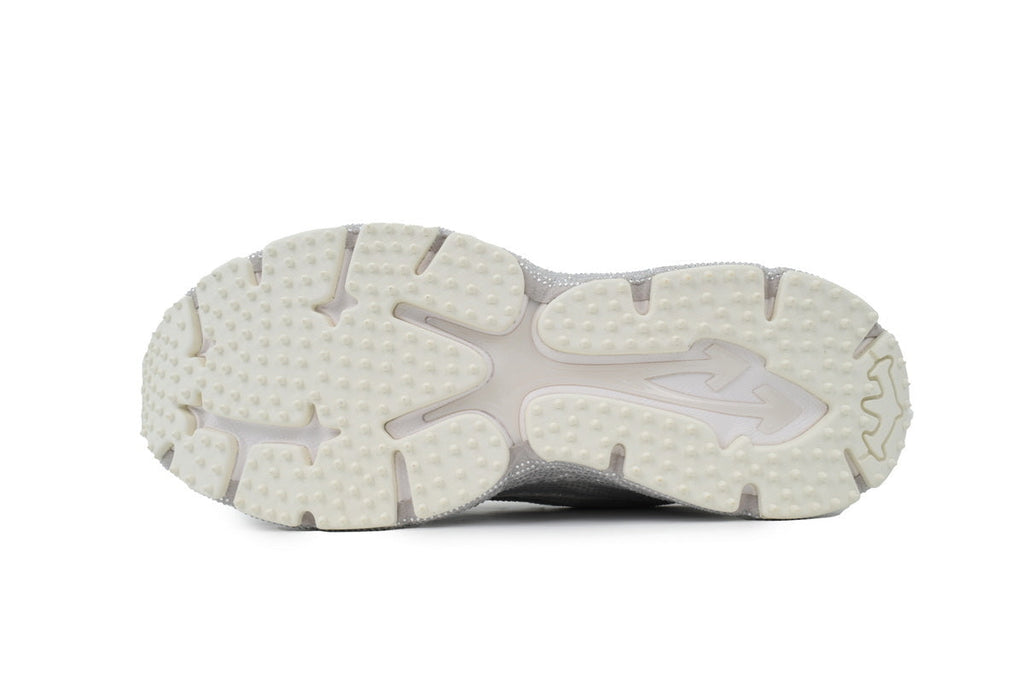 Off-White Be Right Back Women's Men's Silver Sparkle Chunky Sneakers
