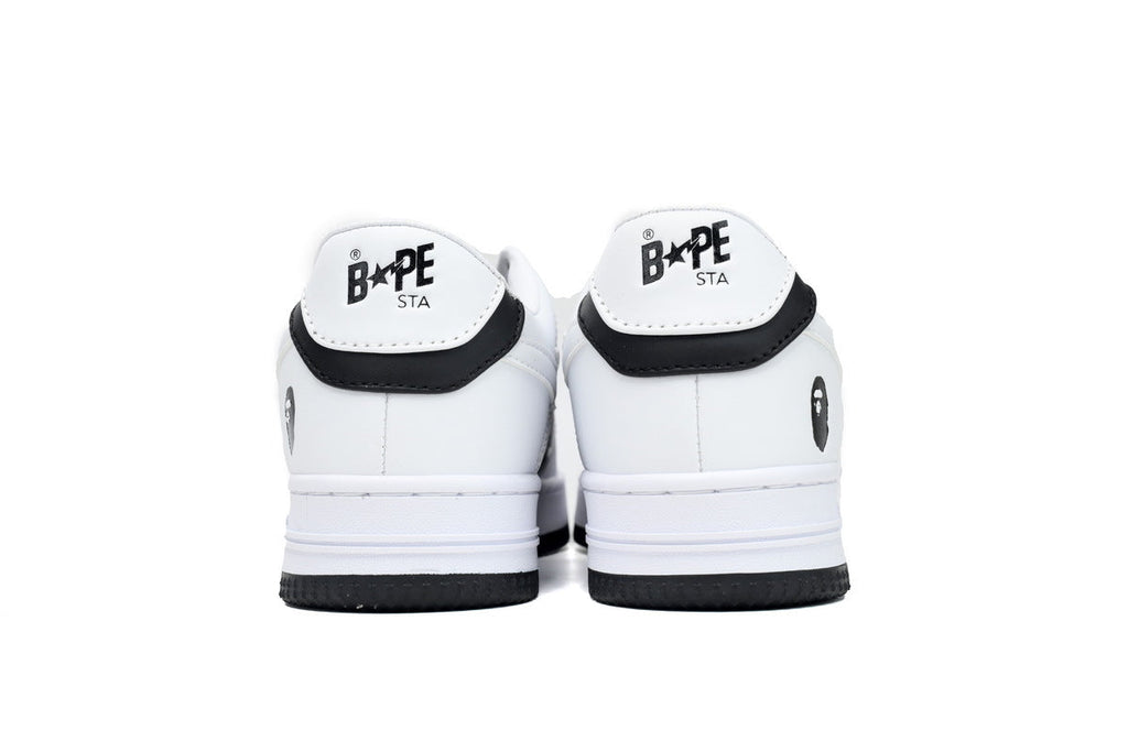 A BATHING APE BAPE STA White & Black White-Star Sneakers | Women's & Men's Skate-Inspired Shoes