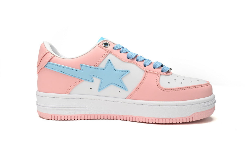 A BATHING APE BAPE STA Pink & White Hello Kitty Graphic Sneakers | Women's & Men's Skate-Inspired Shoes