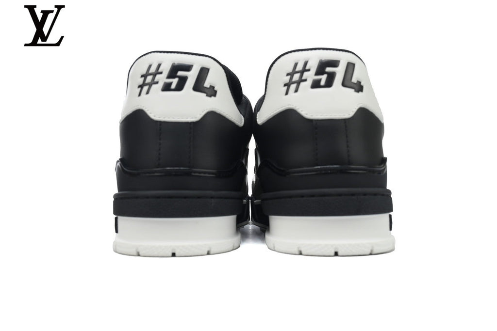 Louis Vuitton LV shoes for man  women Trainer Sneaker – Black, Grey & White