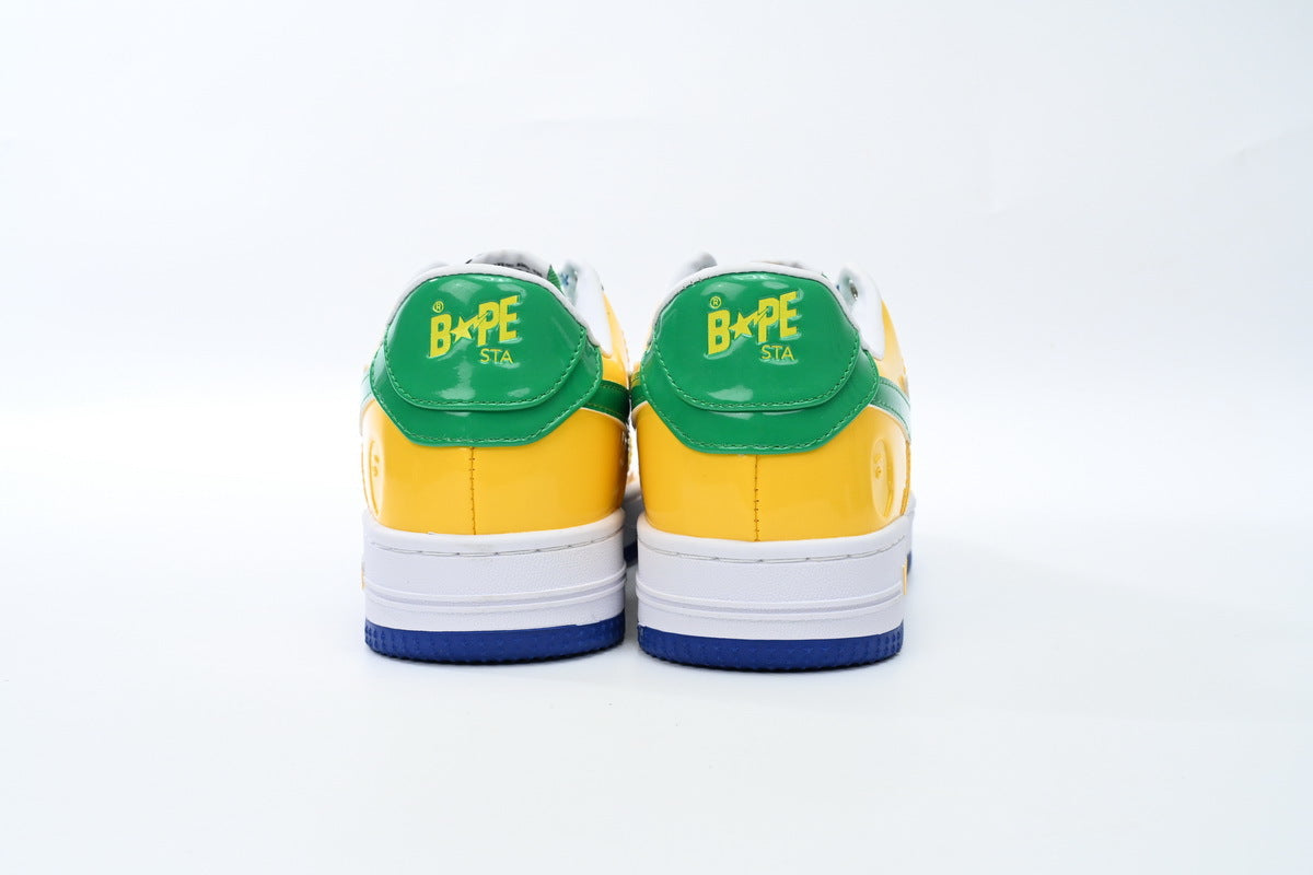A BATHING APE BAPE STA Yellow, Blue & Green Sneakers | Women's & Men's Skate-Inspired Shoes