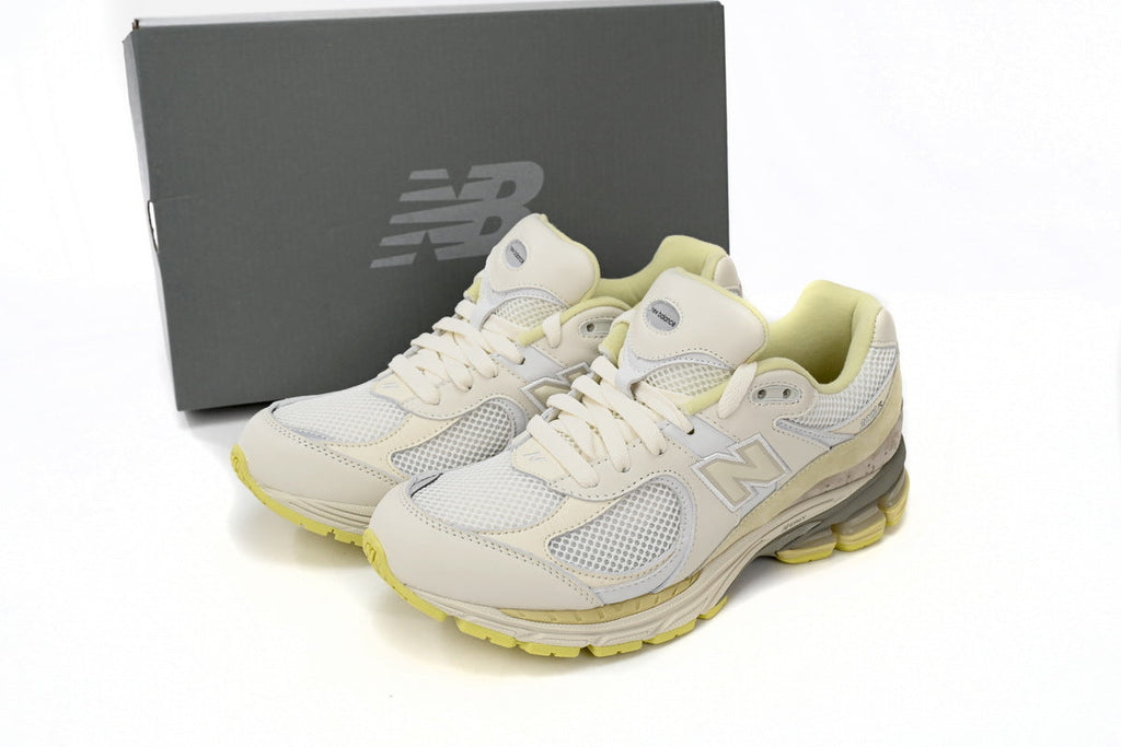 New Balance 2002R Women's & Men's Cream & Lemon Yellow Retro Sneakers