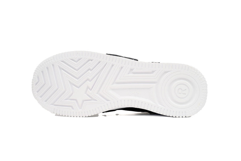 A BATHING APE BAPE STA Black & White Oversized-Star Sneakers | Women's & Men's Skate-Inspired Shoes