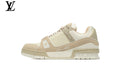 Louis Vuitton LV shoes for man  women Trainer Sneaker – Beige & White