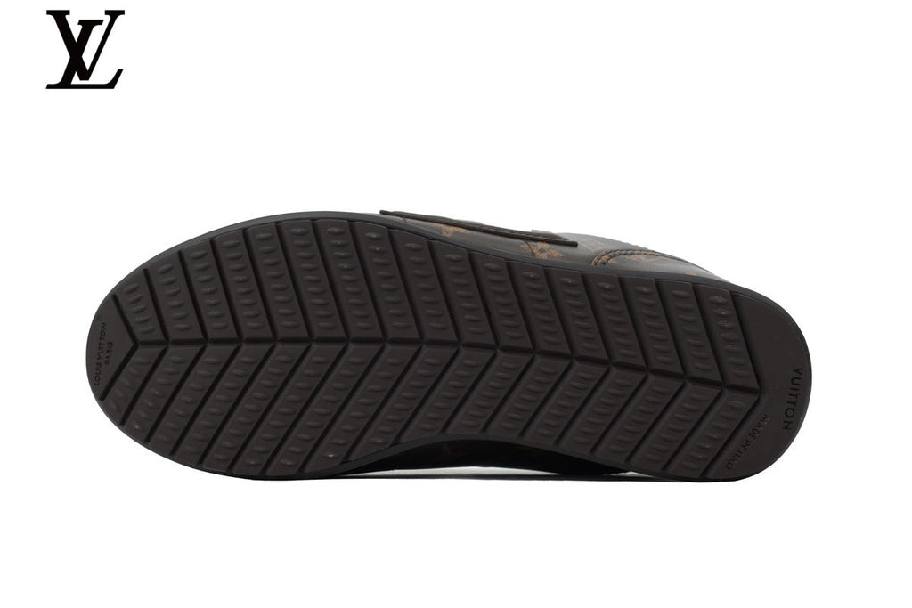 Louis Vuitton Low Top Sneaker in Brown Monogram Canvas with Embossed Logo