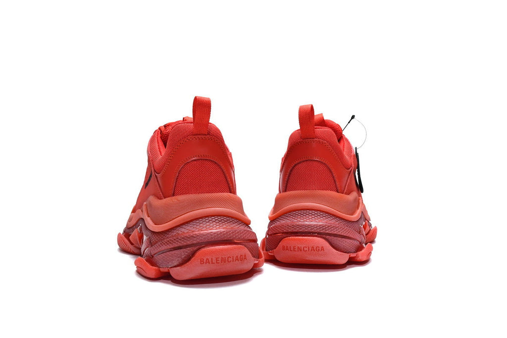 Balenciaga  men's shoes Track Triple S Clear Sole Sneakers balenciaga runners Red