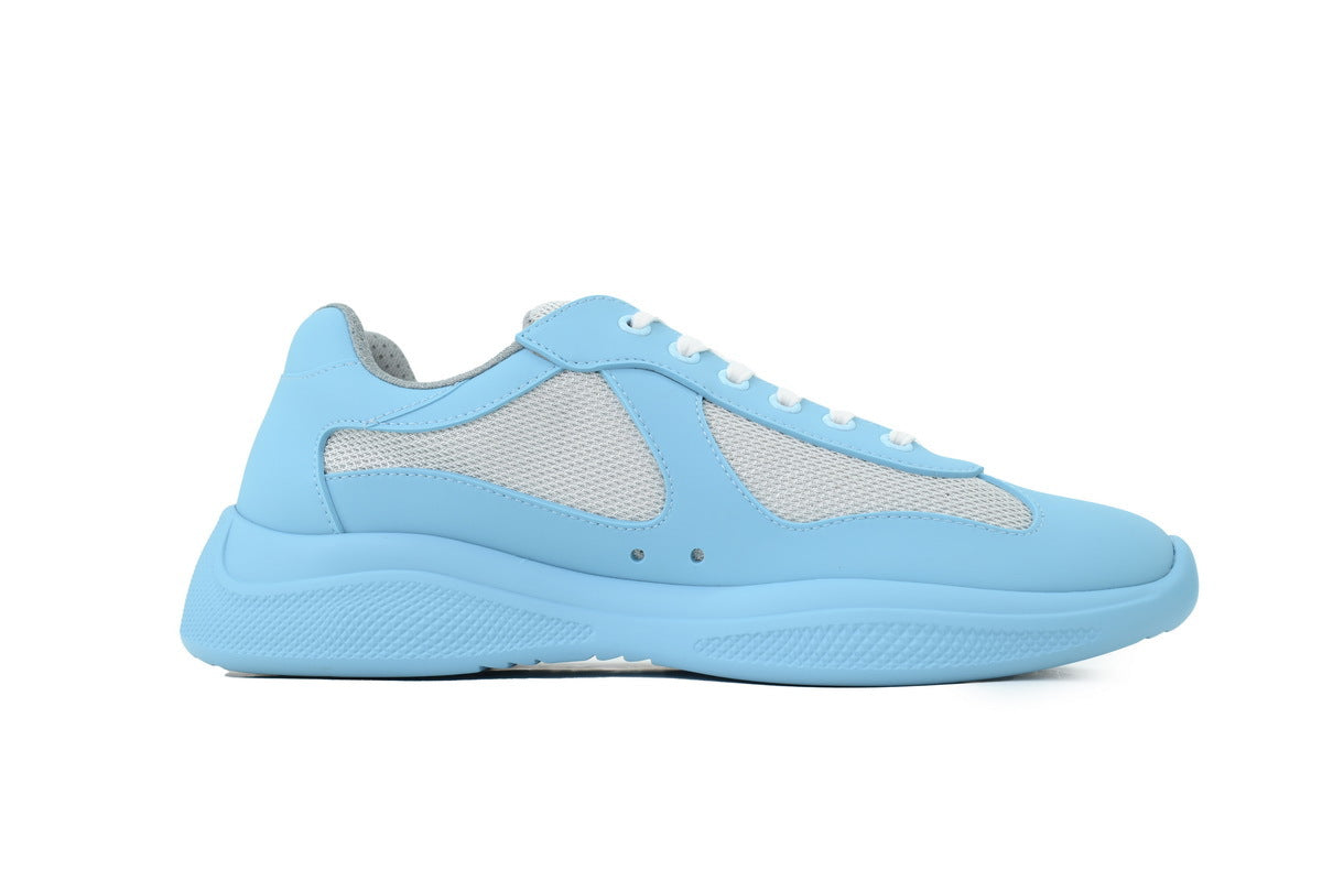 Prada America's Cup Sneakers slip ons womens  prada designer mens shoes Blue-gray