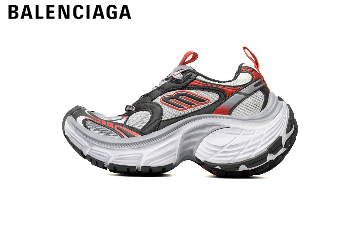 Balenciaga Cargo men's shoes  women sneakers — White / Black / Red