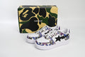 A BATHING APE BAPE STA Purple Camo & White Sneakers | Women's & Men's Skate-Inspired Shoes