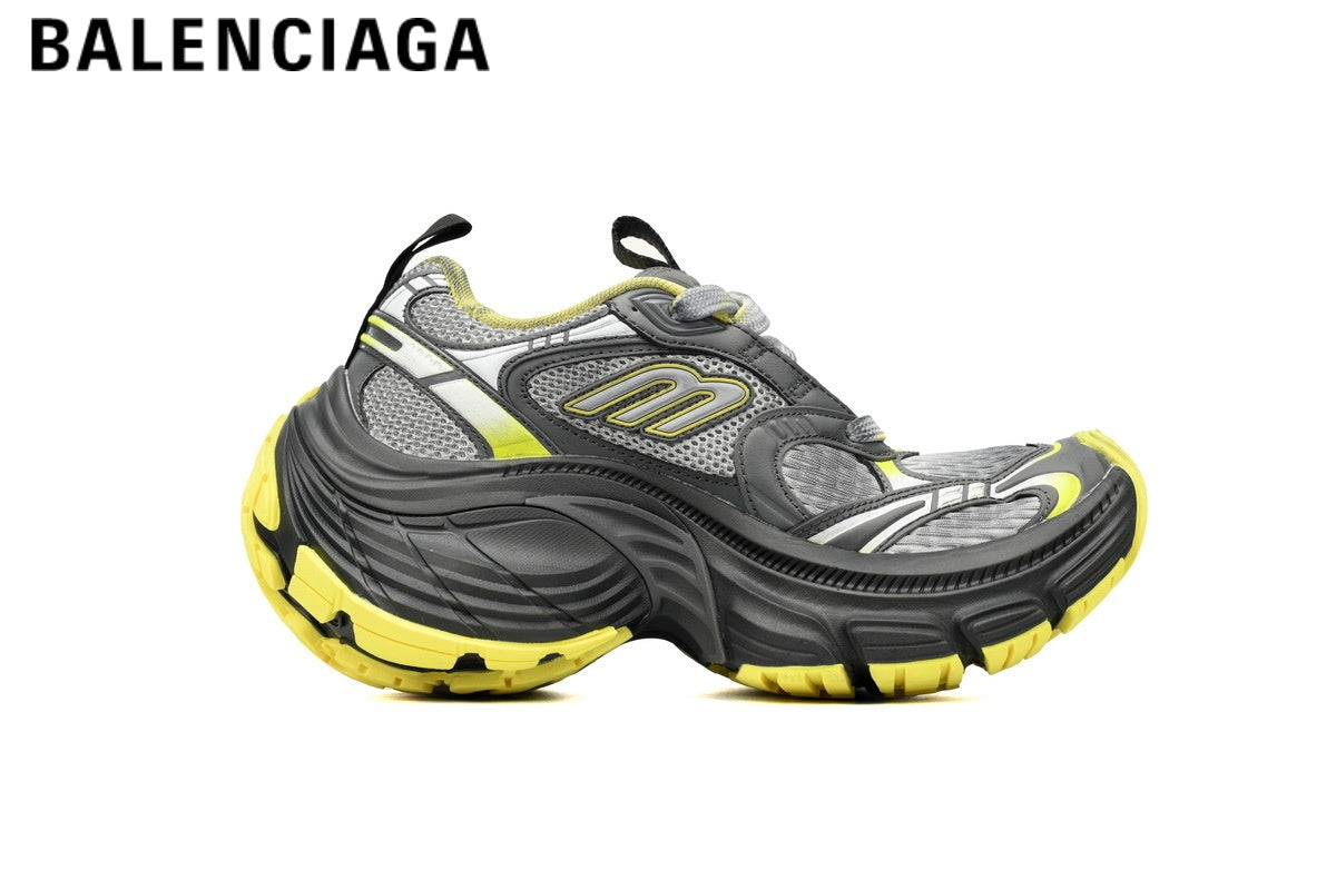 Balenciaga Cargo men's shoes  women sneakers— Dark Gray / Yellow