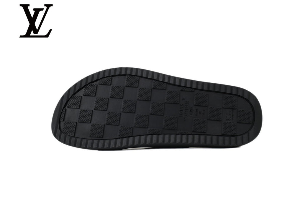 louis vuitton shoes for man  women Khaki Monogram-Pattern Suede-Look Double-Strap Slides | Sizes 35–46