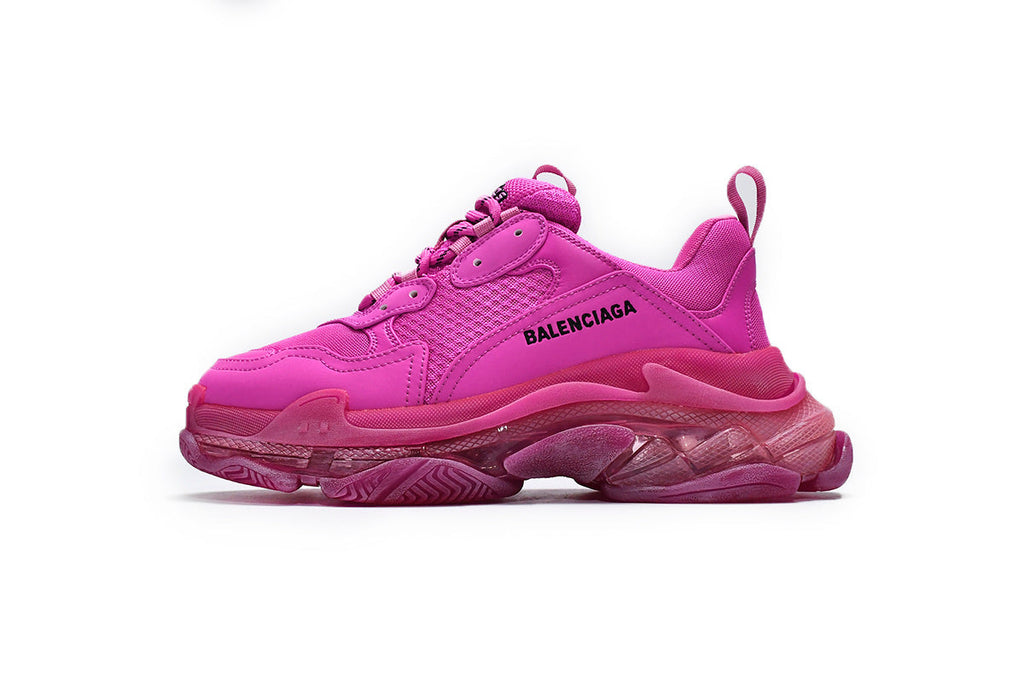 Balenciaga men's shoes Track  Triple S Clear Sole Sneakers  runners Red