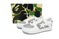 A BATHING APE BAPE STA White & Grey White-Star Sneakers | Women's & Men's Skate-Inspired Shoes