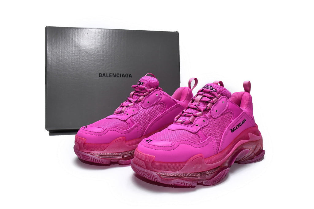 Balenciaga men's shoes Track  Triple S Clear Sole Sneakers  runners Red