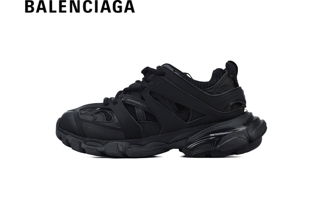 Balenciaga Track men's shoes  women sneakers in All Black