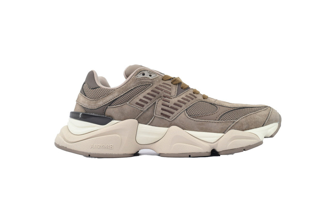 New Balance 9060 Women's & Men's Taupe Brown & Cream Chunky Retro Sneakers