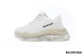 Balenciaga Triple S men's shoes  women sneakers – White & Clear Sole II