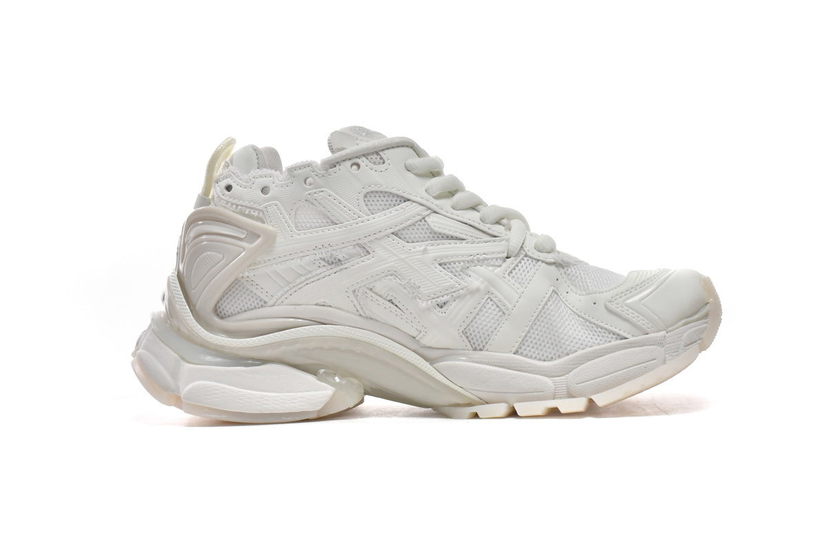 Balenciaga men's shoes Track Runner Sneaker – Distressed Low-Top balenciaga runners  White