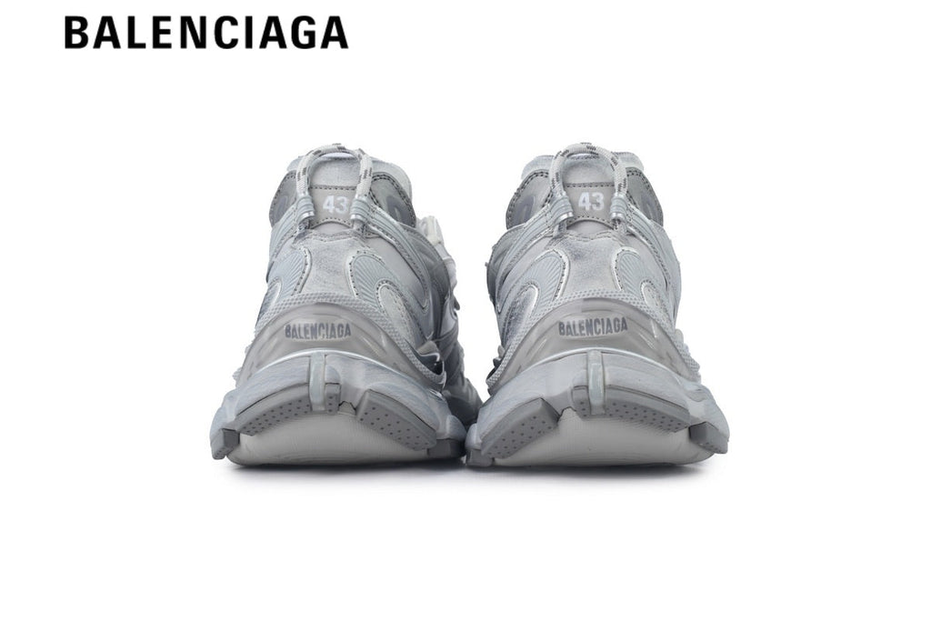 Balenciaga Runner men's shoes  women sneakers Light Grey Silver