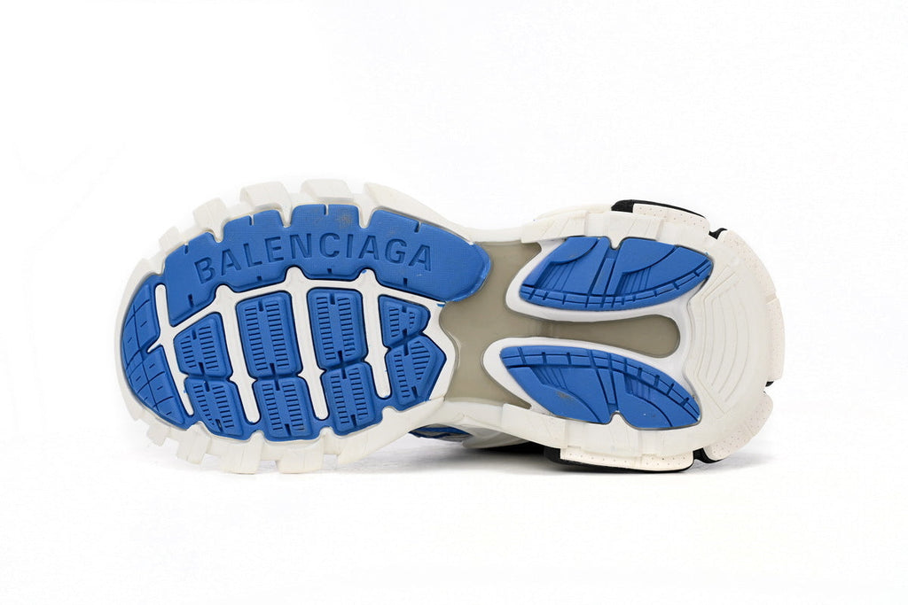Balenciaga men's shoes Track.2 Sneakers   balenciaga runners White and Blue