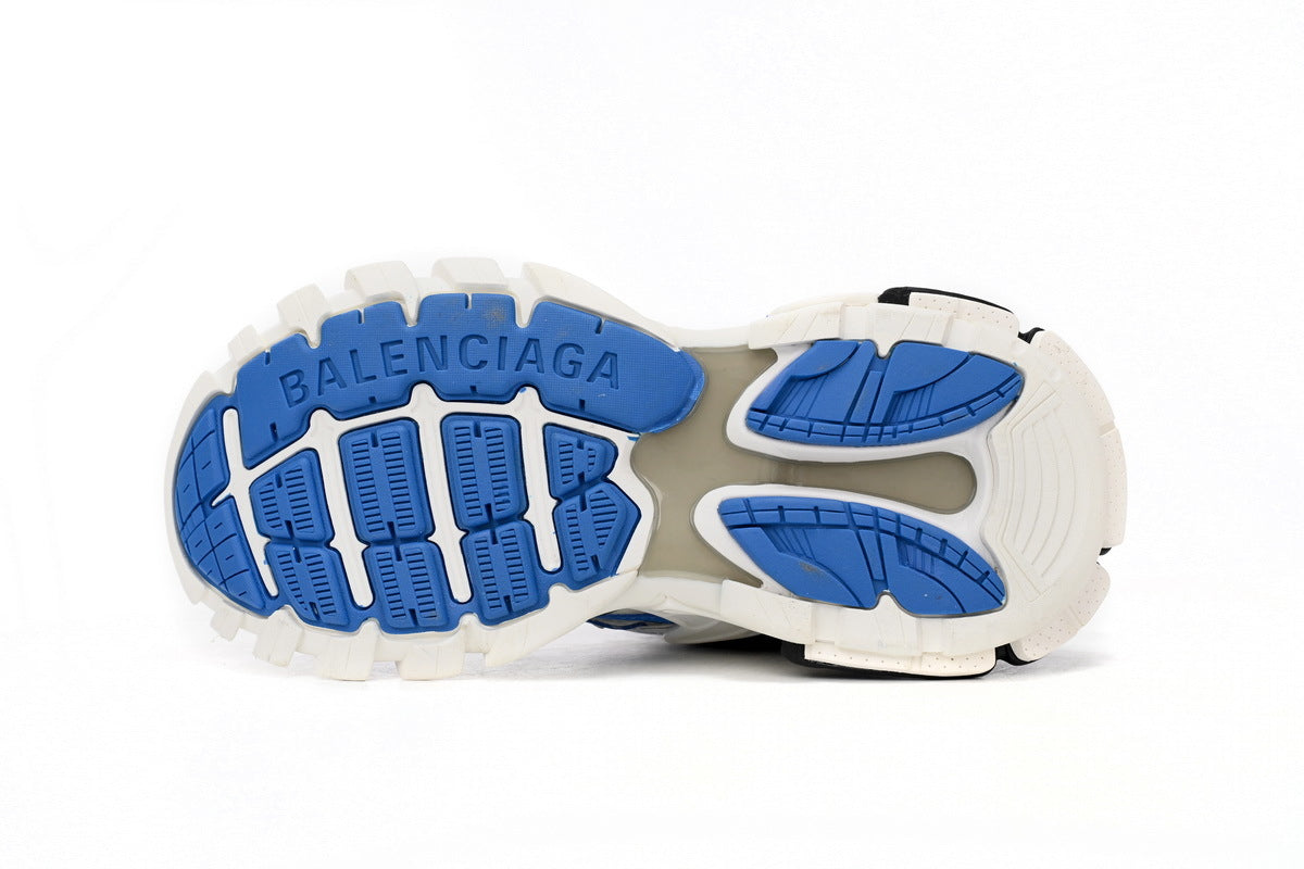 Balenciaga men's shoes Track.2 Sneakers   balenciaga runners White and Blue