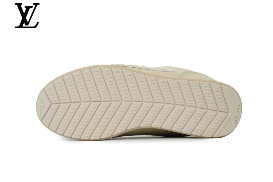 Louis Vuitton shoes for man  women Low-Top Leather Sneakers - Beige