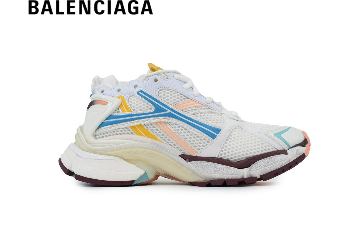 Balenciaga Runner men's shoes  women sneakers White Multi