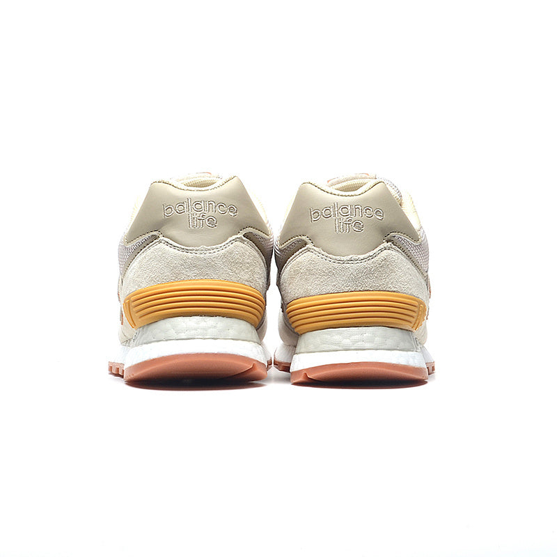New Balance 574 Women's & Men's Cream Beige & Gold Retro Sneakers