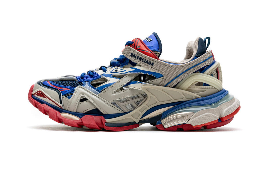 Balenciaga men's shoes Track Sneaker  balenciaga runners  White and Blue