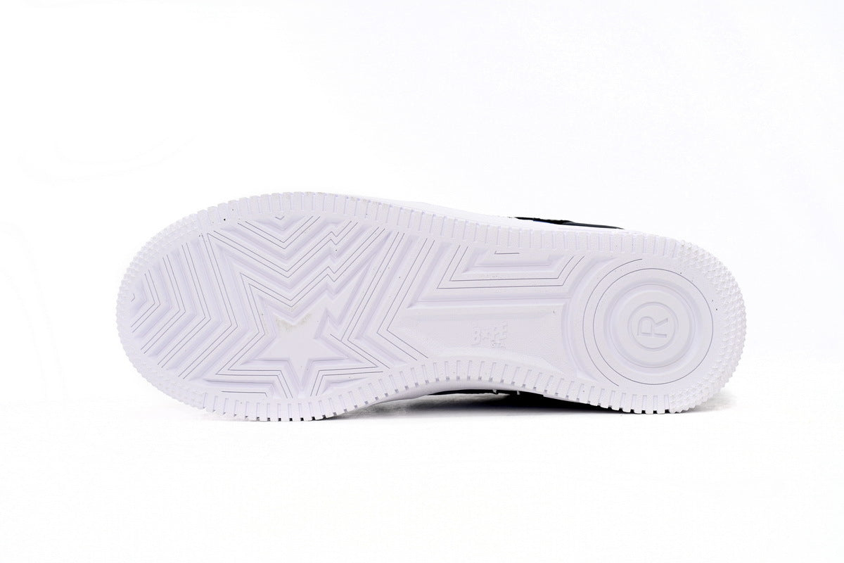 A BATHING APE BAPE STA Glossy Blue & Grey Sneakers | Women's & Men's Skate-Inspired Shoes