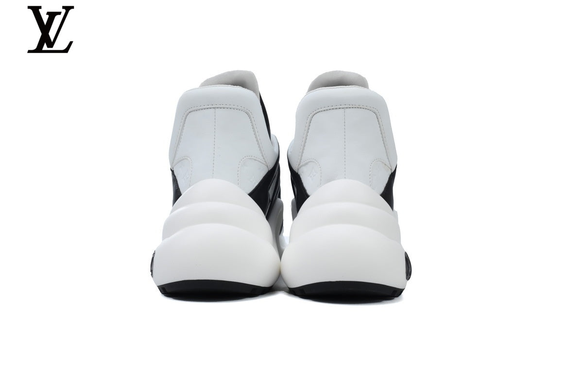 Louis Vuitton LV shoes for man  women Archlight Sneaker – White & Black