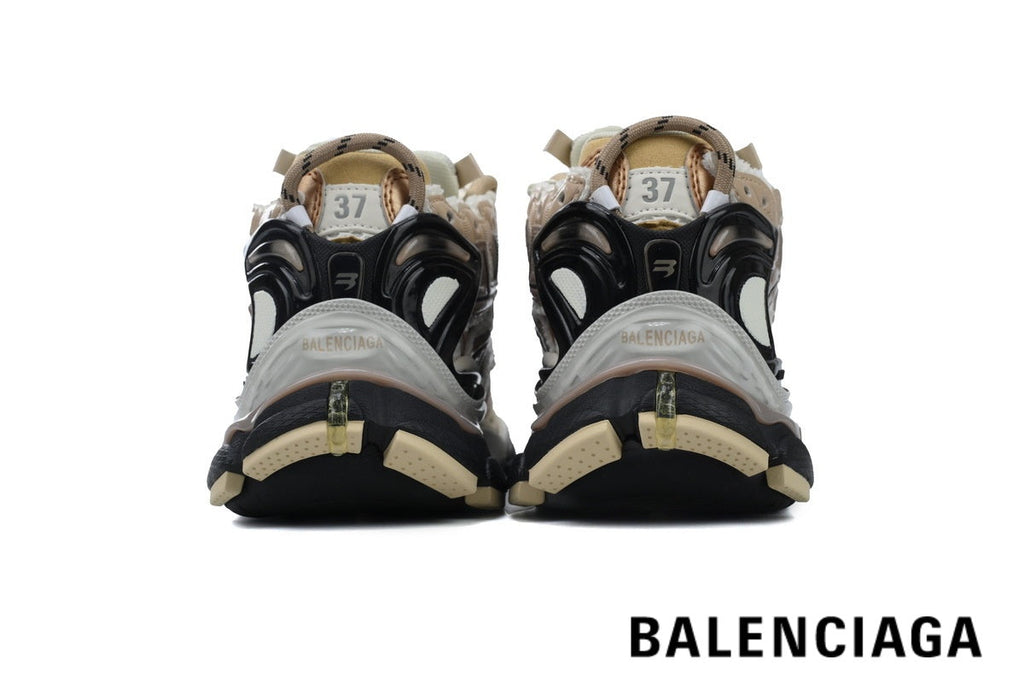 Balenciaga Runner men's shoes  women sneakers – Beige & Bronze